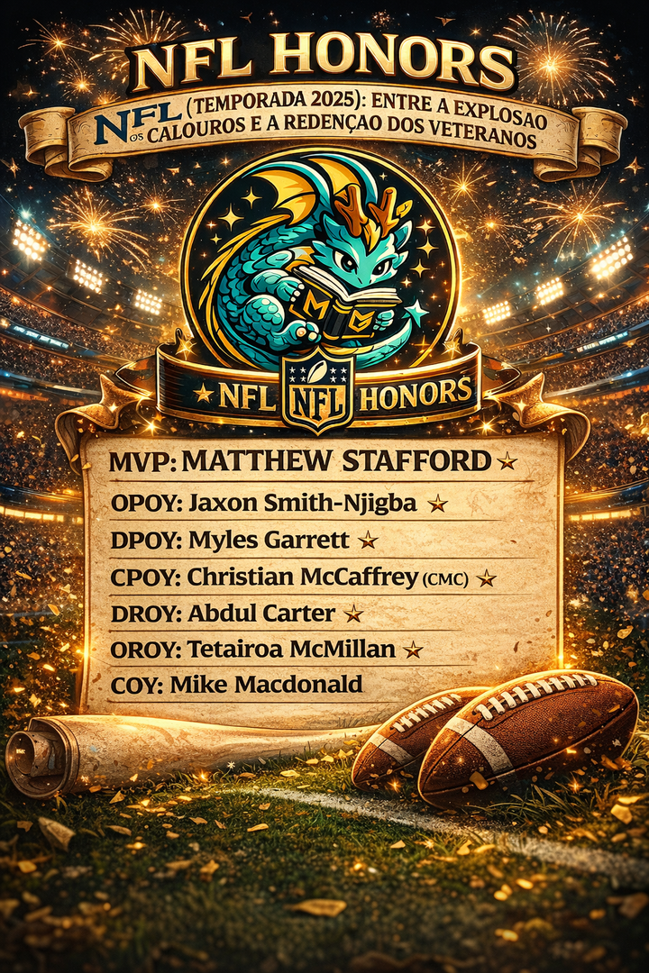 NFL Honors (Temporada 2025): Entre a Explosão dos Calouros e a Redenção dos Veteranos